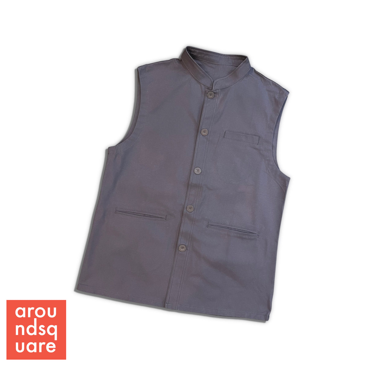 Mandarin collar outlet vest