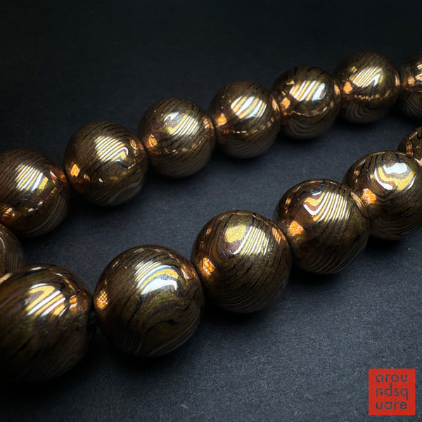 Mala - 15mm Beads Exotic Metal Editions